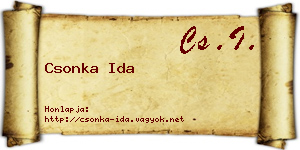Csonka Ida névjegykártya
